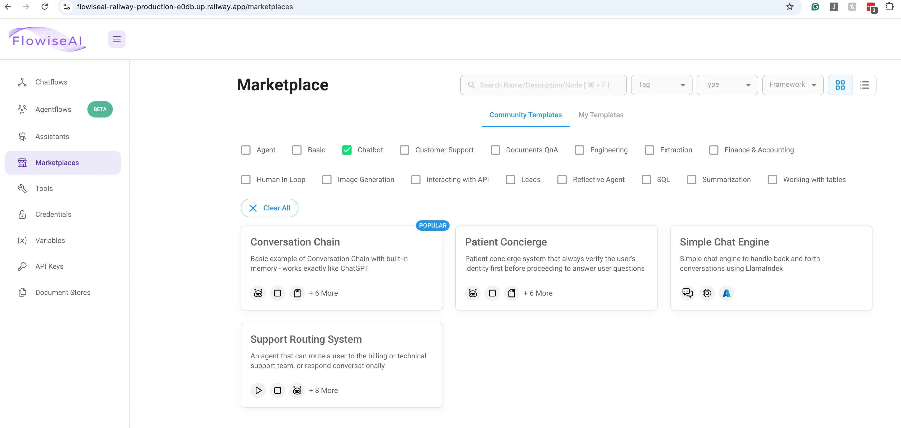 Flowise Marketplace